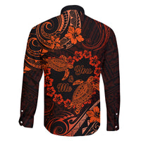 Polynesian Turtle Valentine Family Matching Mermaid Dress and Hawaiian Shirt You And Me Orange Hibiscus Heart LT01 - Polynesian Pride