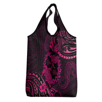 Polynesian Turtle Valentine Grocery Bag You And Me Pink Hibiscus Heart