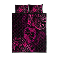 Polynesian Turtle Valentine Quilt Bed Set You And Me Pink Hibiscus Heart LT01 Pink - Polynesian Pride