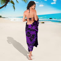 Polynesian Turtle Valentine Sarong You And Me Purple Hibiscus Heart LT01 - Polynesian Pride