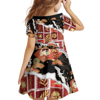 Hawaii Japanese Culture Black Family Matching Summer Maxi Dress and Hawaiian Shirt Spring Cranes Aloha Pattern LT01 - Polynesian Pride