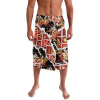 Hawaii Japanese Culture Black Lavalava Spring Cranes Aloha Pattern LT01 Black - Polynesian Pride