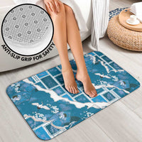 Hawaii Japanese Culture Blue Bathroom Set Spring Cranes Aloha Pattern