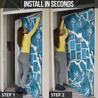 Hawaii Japanese Culture Blue Door Cover Spring Cranes Aloha Pattern