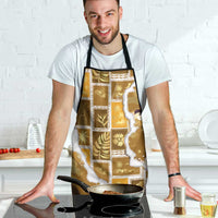 Hawaii Japanese Culture Gold Apron Spring Cranes Aloha Pattern