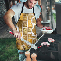 Hawaii Japanese Culture Gold Apron Spring Cranes Aloha Pattern