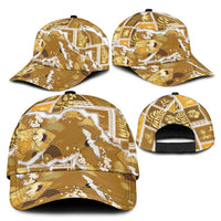 Hawaii Japanese Culture Gold Classic Cap Spring Cranes Aloha Pattern