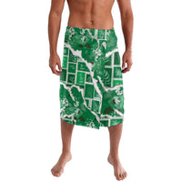 Hawaii Japanese Culture Green Lavalava Spring Cranes Aloha Pattern LT01 Green - Polynesian Pride