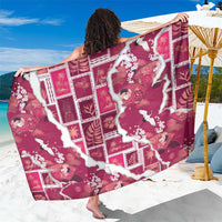 Hawaii Japanese Culture Pink Sarong Spring Cranes Aloha Pattern