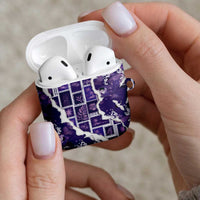 Hawaii Japanese Culture Purple AirPods Case Spring Cranes Aloha Pattern