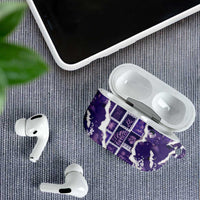 Hawaii Japanese Culture Purple AirPods Case Spring Cranes Aloha Pattern