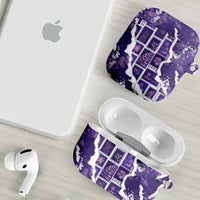Hawaii Japanese Culture Purple AirPods Case Spring Cranes Aloha Pattern
