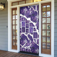 Hawaii Japanese Culture Purple Door Cover Spring Cranes Aloha Pattern