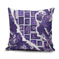 Hawaii Japanese Culture Purple Pillow Cover Spring Cranes Aloha Pattern