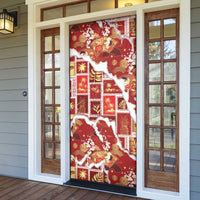 Hawaii Japanese Culture Red Door Cover Spring Cranes Aloha Pattern