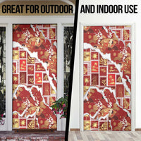 Hawaii Japanese Culture Red Door Cover Spring Cranes Aloha Pattern