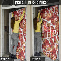 Hawaii Japanese Culture Red Door Cover Spring Cranes Aloha Pattern