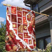 Hawaii Japanese Culture Red Garden Flag Spring Cranes Aloha Pattern LT01 - Polynesian Pride