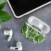 Hawaii Japanese Culture Sage Green AirPods Case Spring Cranes Aloha Pattern