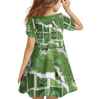 Hawaii Japanese Culture Sage Green Family Matching Off The Shoulder Long Sleeve Dress and Hawaiian Shirt Spring Cranes Aloha Pattern LT01 - Polynesian Pride