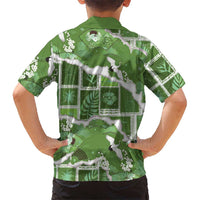 Hawaii Japanese Culture Sage Green Family Matching Off Shoulder Maxi Dress and Hawaiian Shirt Spring Cranes Aloha Pattern LT01 - Polynesian Pride