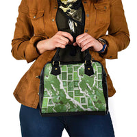 Hawaii Japanese Culture Sage Green Shoulder Handbag Spring Cranes Aloha Pattern LT01 - Polynesian Pride