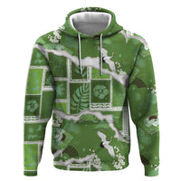 Hawaii Japanese Culture Sage Green Zip Hoodie Spring Cranes Aloha Pattern LT01 Pullover Hoodie Sage - Polynesian Pride