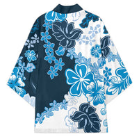Blue Hibiscus Plumeria Floral Kimono - Polynesian Pride
