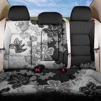 Gray Scale Hibiscus Plumeria Floral Back Car Seat Cover LT01 One Size Black - Polynesian Pride