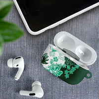 Green Hibiscus Plumeria Floral AirPods Case - Polynesian Pride