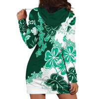 Green Hibiscus Plumeria Floral Hoodie Dress LT01 - Polynesian Pride