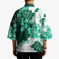 Green Hibiscus Plumeria Floral Kimono - Polynesian Pride