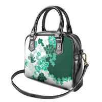 Green Hibiscus Plumeria Floral Shoulder Handbag - Polynesian Pride