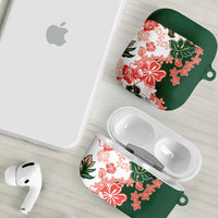 Green Orange Hibiscus Plumeria Floral AirPods Case - Polynesian Pride