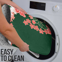 Green Orange Hibiscus Plumeria Floral Bathroom Set - Polynesian Pride