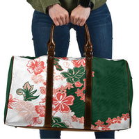 Green Orange Hibiscus Plumeria Floral Travel Bag - Polynesian Pride