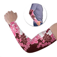 Pink Hibiscus Plumeria Floral Arm Sleeves - Polynesian Pride
