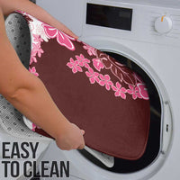 Pink Hibiscus Plumeria Floral Bathroom Set - Polynesian Pride