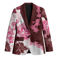 Pink Hibiscus Plumeria Floral Blazer - Polynesian Pride
