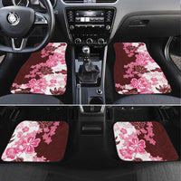 Pink Hibiscus Plumeria Floral Car Mats - Polynesian Pride