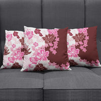 Pink Hibiscus Plumeria Floral Pillow Cover LT01 - Polynesian Pride