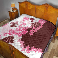 Pink Hibiscus Plumeria Floral Quilt - Polynesian Pride