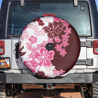 Pink Hibiscus Plumeria Floral Spare Tire Cover LT01 Pink - Polynesian Pride