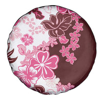 Pink Hibiscus Plumeria Floral Spare Tire Cover LT01 - Polynesian Pride