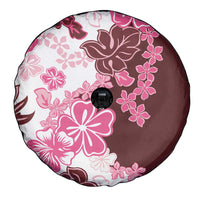 Pink Hibiscus Plumeria Floral Spare Tire Cover LT01 - Polynesian Pride