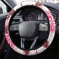 Pink Hibiscus Plumeria Floral Steering Wheel Cover - Polynesian Pride