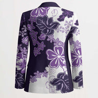 Purple Hibiscus Plumeria Floral Blazer - Polynesian Pride