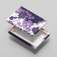 Purple Hibiscus Plumeria Floral Canvas Wall Art - Polynesian Pride