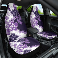 Purple Hibiscus Plumeria Floral Car Seat Cover LT01 One Size Purple - Polynesian Pride