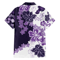 Purple Hibiscus Plumeria Floral Hawaiian Shirt - Polynesian Pride